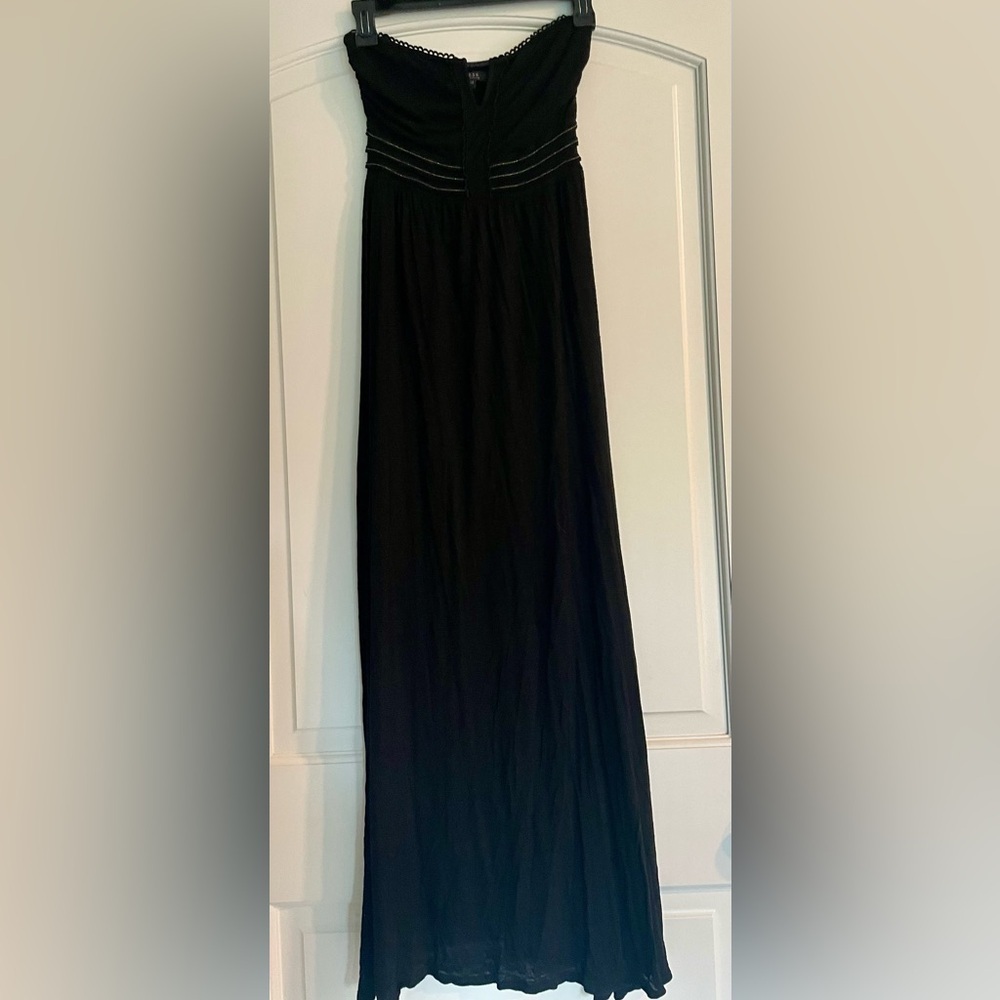 Guess Black Maxi Strapless Dress